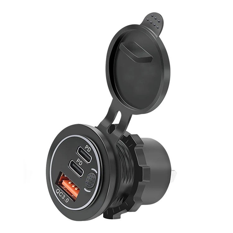Bluejw 45W Dual USB-C PD Car Charger, 63W Total: 18W QC3.0 USB-A + 3 USB Ports, Fast Automobile Chargers for Phones & Tablets - Image 1